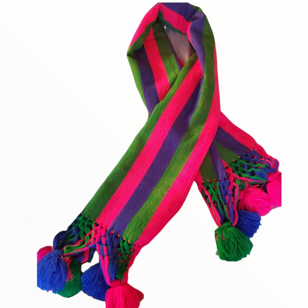 Large Woven Multi Color Knit Scarf/Wrap